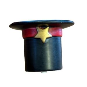 Yankee Candle Black Snowman Top Hat Candle Holder